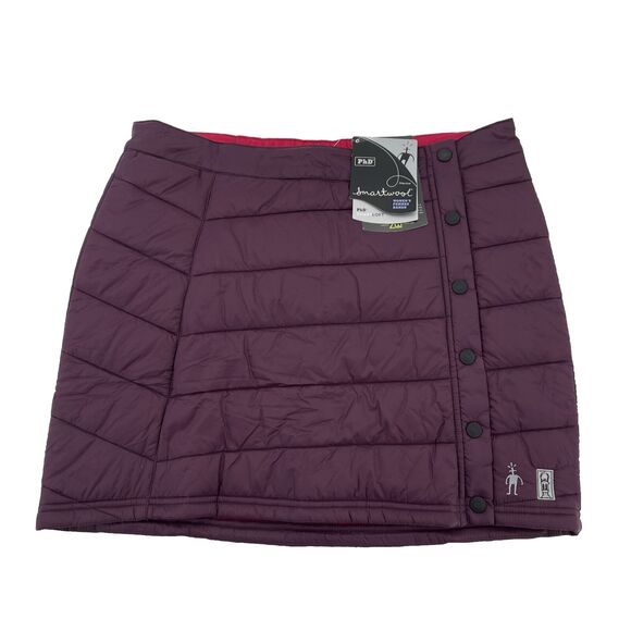 Smartwool PhD Smartloft Puffer Skirt Womens Medium Aubergine Purple Pocket - Picture 1 of 8